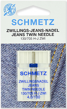 Иглы для швейных машин Schmetz №100/4 двойные для джинсы