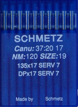 Иглы для промышленных машин Schmetz DPx17 SERV7 №120