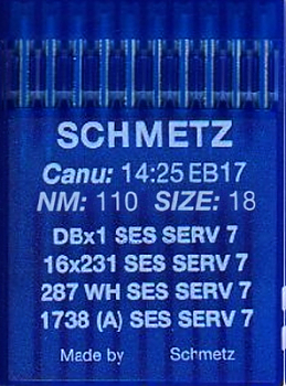 Иглы для промышленных машин Schmetz DBx1 SES SERV7 №110