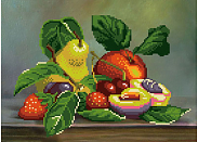 Канва/ткань с рисунком М.П.Студия Г-004 "Яблоки и груши"