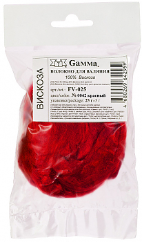 Шерсть для валяния Gamma FV-025 №0042 красная
