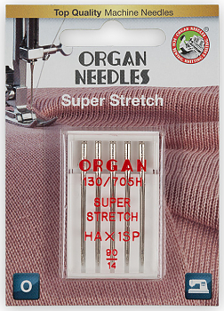 Иглы для швейных машин Organ №90 для эластичных тканей в блистере