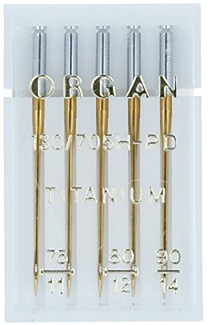 Иглы для швейных машин Organ №75-90 титаниум