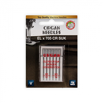 Иглы для швейных машин Organ №80-90 оверлочные 5487000BL
