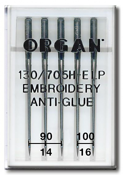 Иглы для швейных машин Organ ANTI-GLUE 5 шт. 5117000